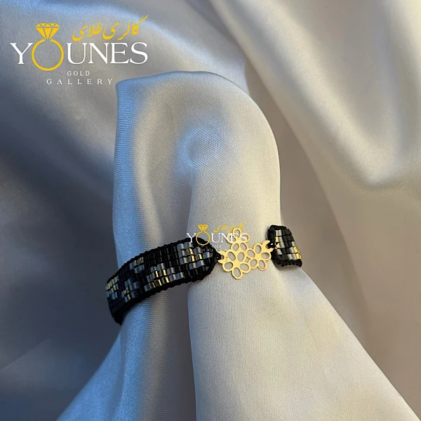 تصویر دوم دستبند میوکی شکوفه بهاری طلا